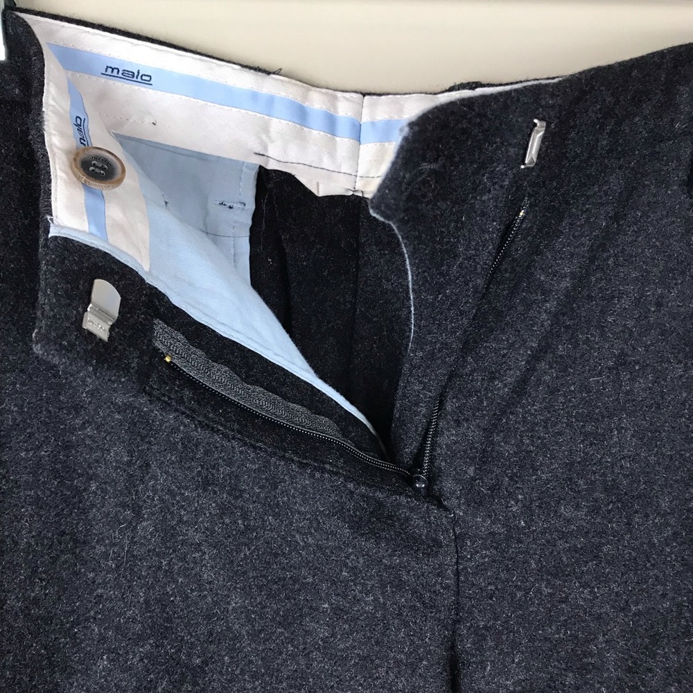 Malo gray cashmere cuffed pants - Picture 5 of 8